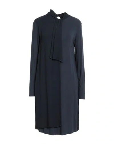 Transit Woman Mini Dress Navy Size 3 Viscose, Elastane In Blue