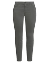 Transit Woman Pants Charcoal Size 5 Cotton, Elastane In Gray