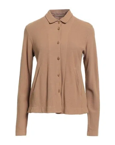 Transit Woman Shirt Camel Size 1 Viscose, Polyamide In Brown