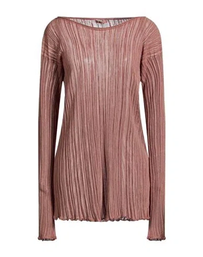 Transit Woman Sweater Antique Rose Size 4 Cotton, Viscose, Polyester, Polyamide In Brown