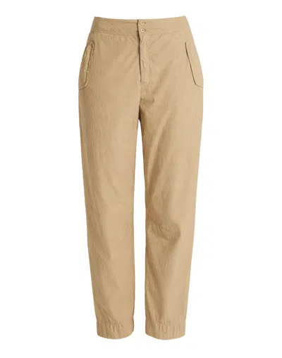Transit Women's Baggy Pants In Cotton Poplin Nut In Nude