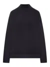 Transit Wool Blend High Neck Sweater In Black