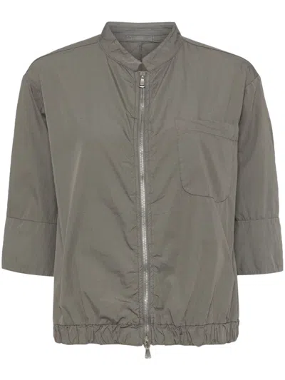 Transit Zip-fastening Cotton Jacket In Grey