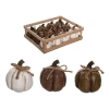 Transpac 12 Piece Multicolor Harvest Pumpkin Figurines Set In Multi
