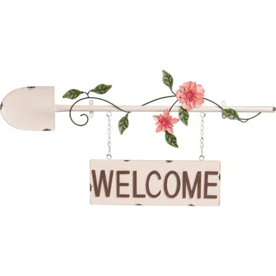 Transpac 30 Inch White Metal Spring Shovel Decor Shabby Chic Decorative Object For Spring Home Decor In Multi