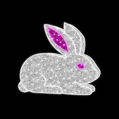Transpac 47" Easter Outdoor Laying Rabbit Lawn Decorations In Multicolored