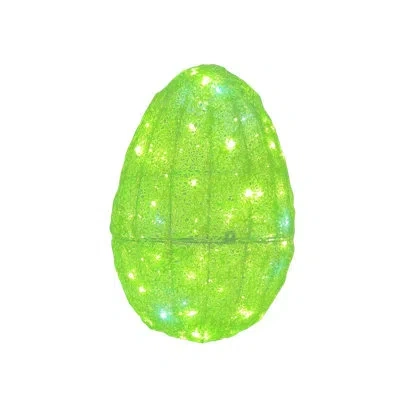 Transpac 50" Led Outdoor 3d Lt. Lime Green Easter Lawn Decorations