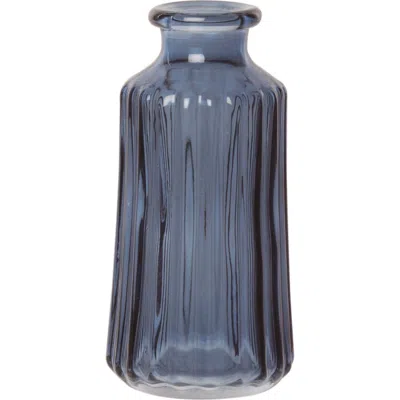Transpac 5.5 Inch Purple Spring Bud Vase Decorative Glass For Spring Home Decor In Blue