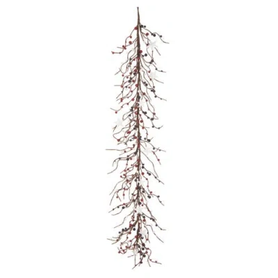 Transpac 60 Inch Multicolor Patriotic Twigs And Stars Garland For July 4th Celebrations Banners And
