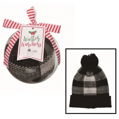 Transpac Acrylic Christmas Beanie Ball Ornament In Brown