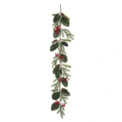 Transpac Artificial Green Christmas Holiday Berry Garland