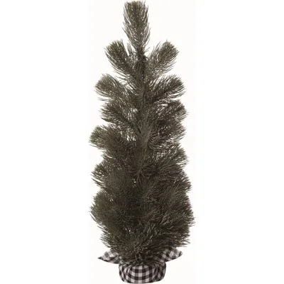 Transpac Artificial Multicolor Christmas Tree In Buffalo Check Bag