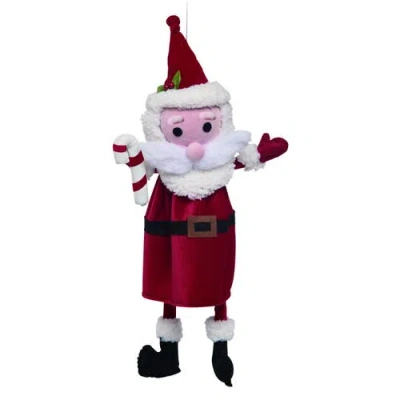 Transpac Artificial Red Christmas Dancing Character Santa Claus In Multi