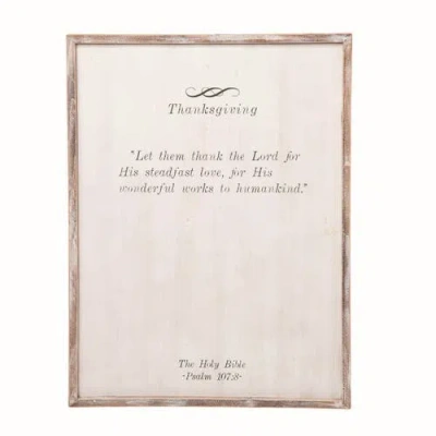 Transpac Brown Harvest Framed Fall Blessing Wall Decor Rustic Wood Sign In Neutral