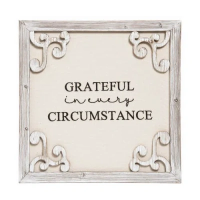 Transpac Brown Harvest Framed Gratitude Wall Decor For Home In Multi