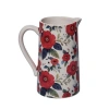 Transpac Ceramic Beverage Pitcher Floral In Multi