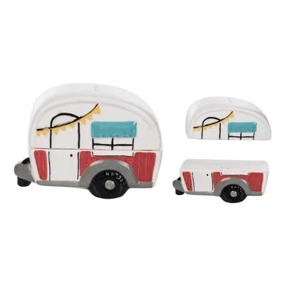 Transpac Ceramic Camper Salt And Pepper Set Of 2 Home Decorations Spring In Red;white;blue
