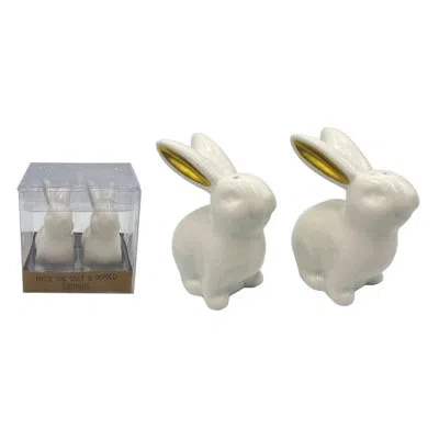 Transpac Ceramic Easter Bunny Salt And Pepper Set Of 2 In Box Home Decorations Easter In White