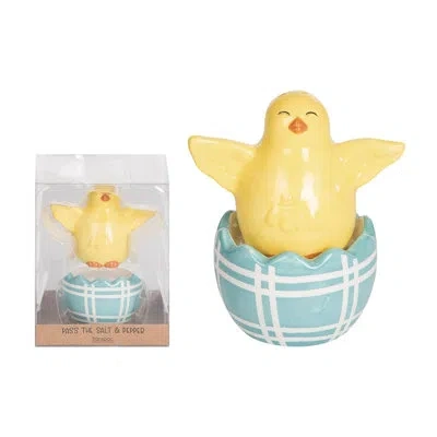 Transpac Ceramic Easter Chick & Egg Salt And Pepper Set Of 2 Home Decorations Easter In Yellow