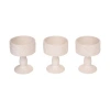 Transpac Ceramic Pedestal Christmas Decor Bowl Set Of Three Decorations In White