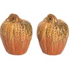 Transpac Ceramic Pumpkin Salt And Pepper Shakers Set Orange Autumn Decor In Orange