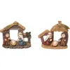 Transpac Christmas Holiday Nativity Polyresin Tabletop Figurines Set In Multi