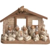 Transpac Christmas Kids Nativity Set 12 Piece Multicolor Resin Figurines In Brown