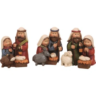 Transpac Christmas Nativity Mary Joseph Jesus Figurine Set In Multi