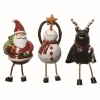Transpac Christmas Resin Love Peace Shelf Sitter Set Of 3 Decorations In Multi