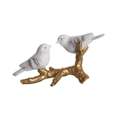 Transpac Colorful Resin Bird Figurines Set For Christmas Tabletop Decor In Multi