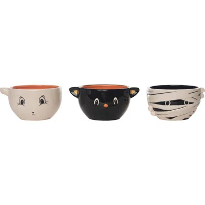 Transpac Dolomite Halloween Character Bowl Set Of 3 For Spooky Dining In Multi