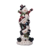 Transpac Dolomite Light Up Stacked Snowmen Decor With Music For Christmas In Multi