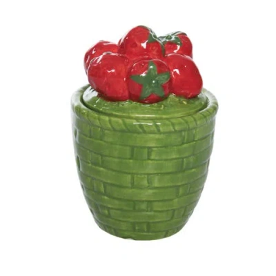 Transpac Dolomite Strawberries In Green