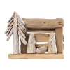 Transpac Driftwood Nativity Set With Tree Decorative Figurines For Christmas In Brown