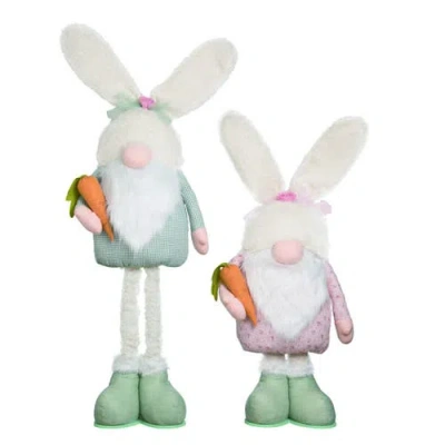 Transpac Elegant Telescoping Bunny Gnome Set Of 2 Easter Home Decorations Decorative Wood Objects Fo In Multi
