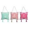 Transpac Fabric Gingham Easter Pillow Hanging Dec Home Decorations Easter In Blue;green;orange