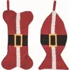 Transpac Fabric Pet Santa Stocking Set Of Two Christmas Decorations In Red