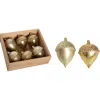 Transpac Gold Harvest Resin Acorn Figurines Set Of 6 Decorative Objects In Gold