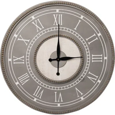 Transpac Gray Wood Everyday Wall Clock For Spring Decor Stylish Wall Clocks For Home And Office