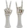 Transpac Halloween Decorative Sculpture White Resin Tabletop Object In Multi