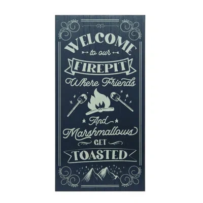 Transpac Happy Camper Text & Numbers Box Signs & Plaques In Black