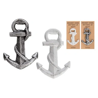 Transpac Iron Anchor Bottle Openers Set Of 2 Metallic For Spring Home Decor In Multi