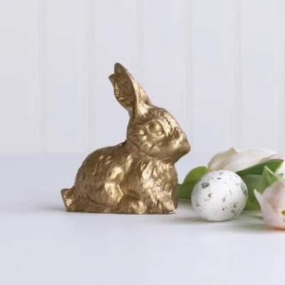 Transpac Iron Baby Bunny Gold For Spring Home Decor