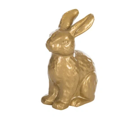 Transpac Iron Bunny Gold For Spring Home Decor