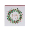 Transpac Joy Wreath Block Freestanding Tabletop Sign Multicolor Wood In Multi