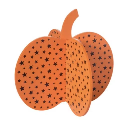 Transpac Large Mdf Pumpkin Die Cut Decorative Object For Halloween Decor In Orange