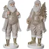 Transpac Large Resin Elegant Santa Figurine Set Of Two Christmas Decor In Gold