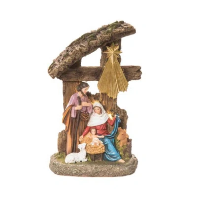 Transpac Light Up Holiday Manger Nativity Scene Figurine Multicolor