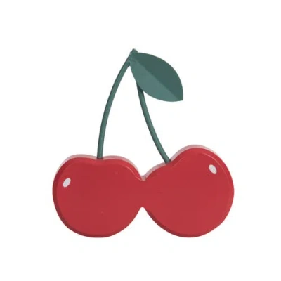 Transpac Mdf And Metal Cherry Figurine Figural Wood Decorations Red And Green For Spring Home Decor