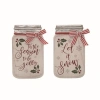 Transpac Mdf Christmas Jar Decor Set Of Two Home Decorations In White